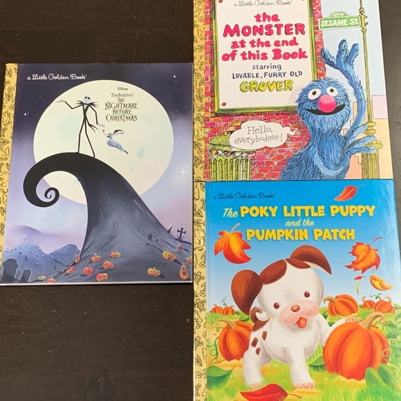 Little Golden Books Lot of 3 Disney Sesame Street Poky Little Puppy - Picture 2 of 4